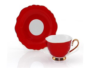 Zara 6'lı Kırmızı Kahve Takımı