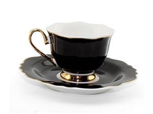 Zara 6'lı Siyah Kahve Fincan Takımı